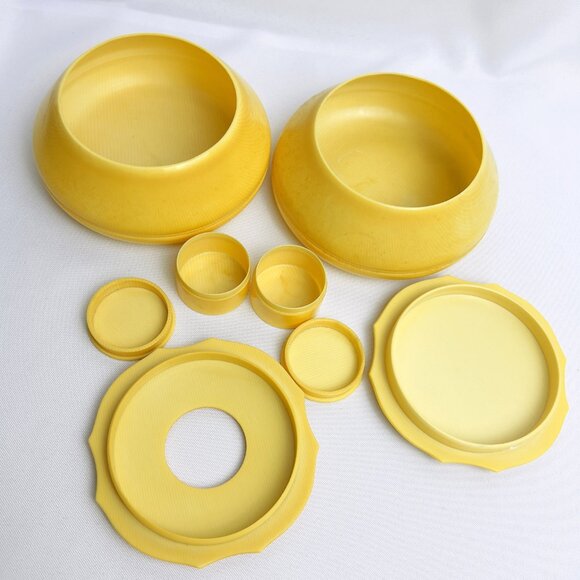 Art Deco Celluloid Vanity Set PyRaLin Vintage Du Barry French Hair Receiver 1930 - Picture 8 of 13